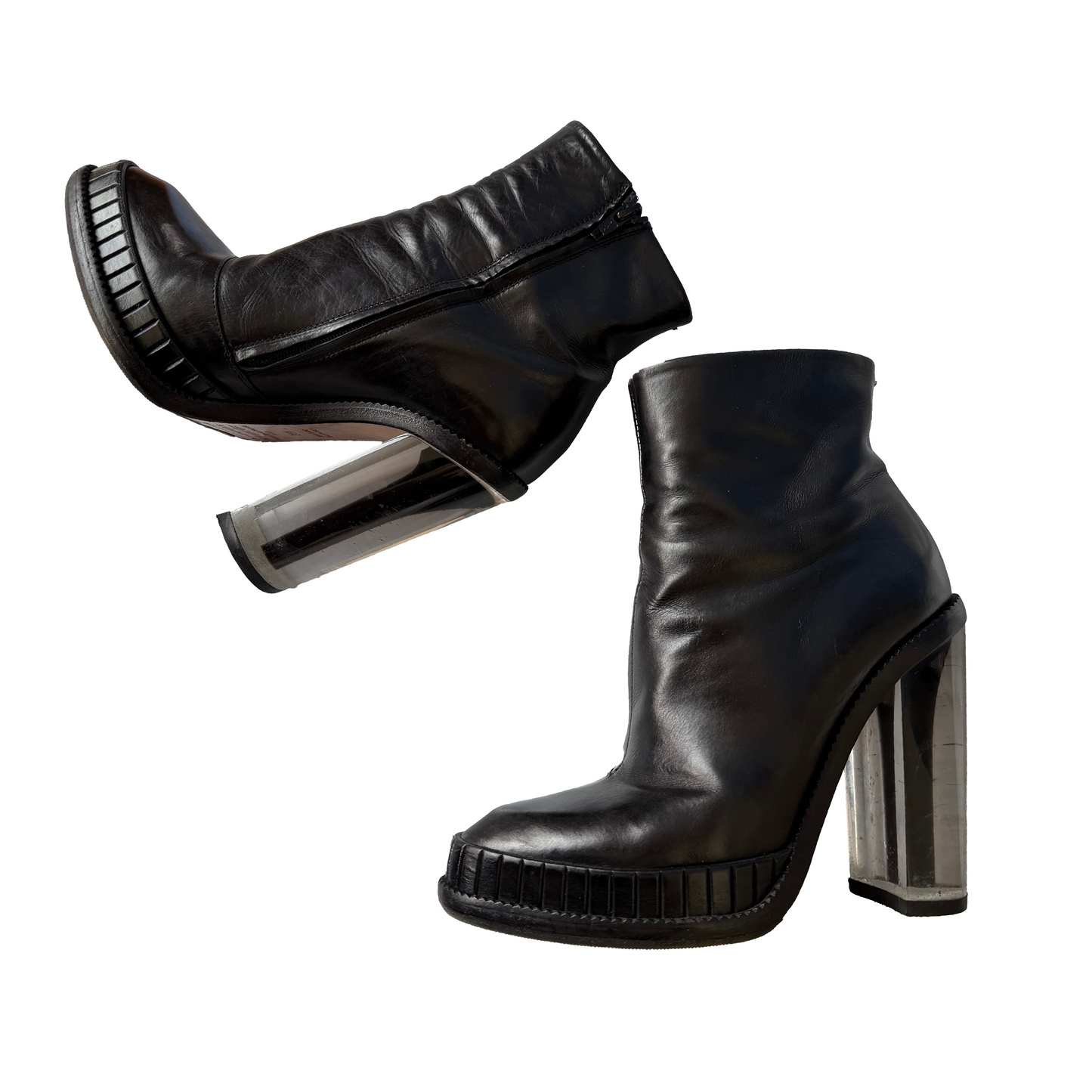 Maison Martin Margiela 2010s Plexiglass Heel Boots
