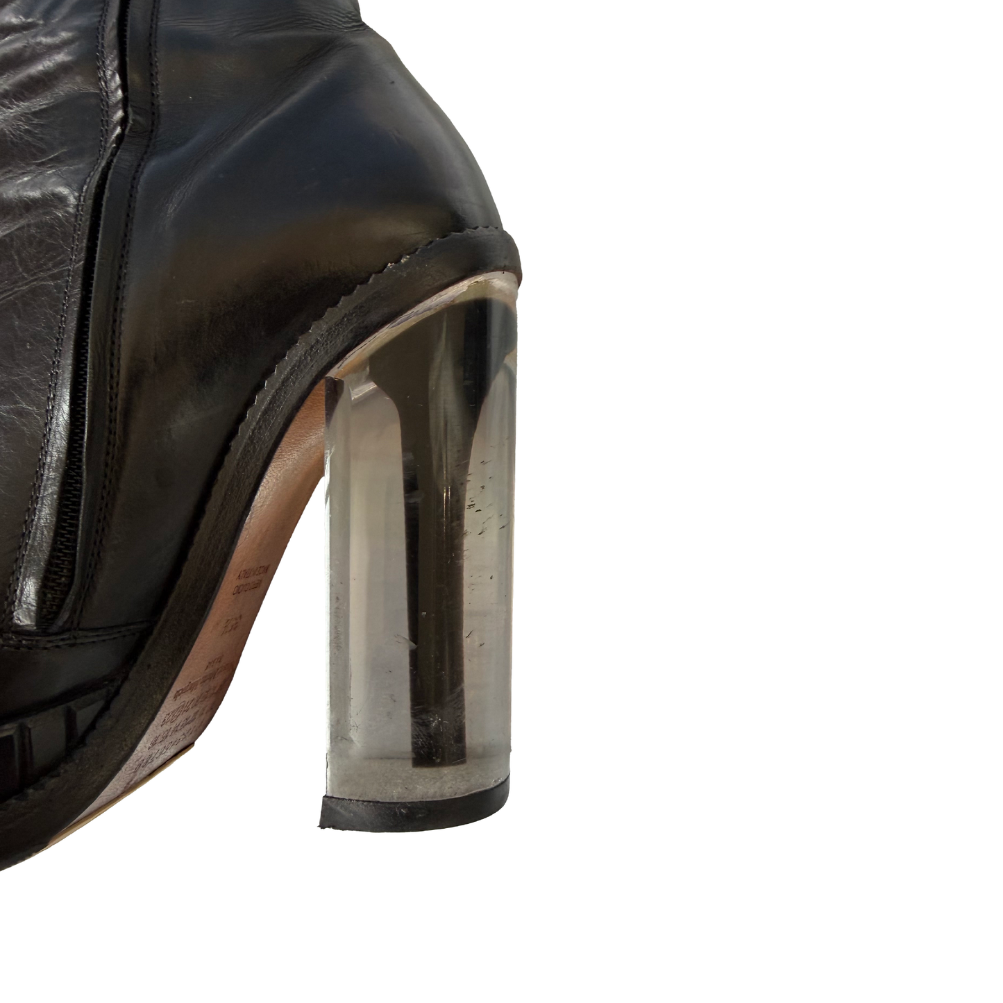 Maison Martin Margiela 2010s Plexiglass Heel Boots
