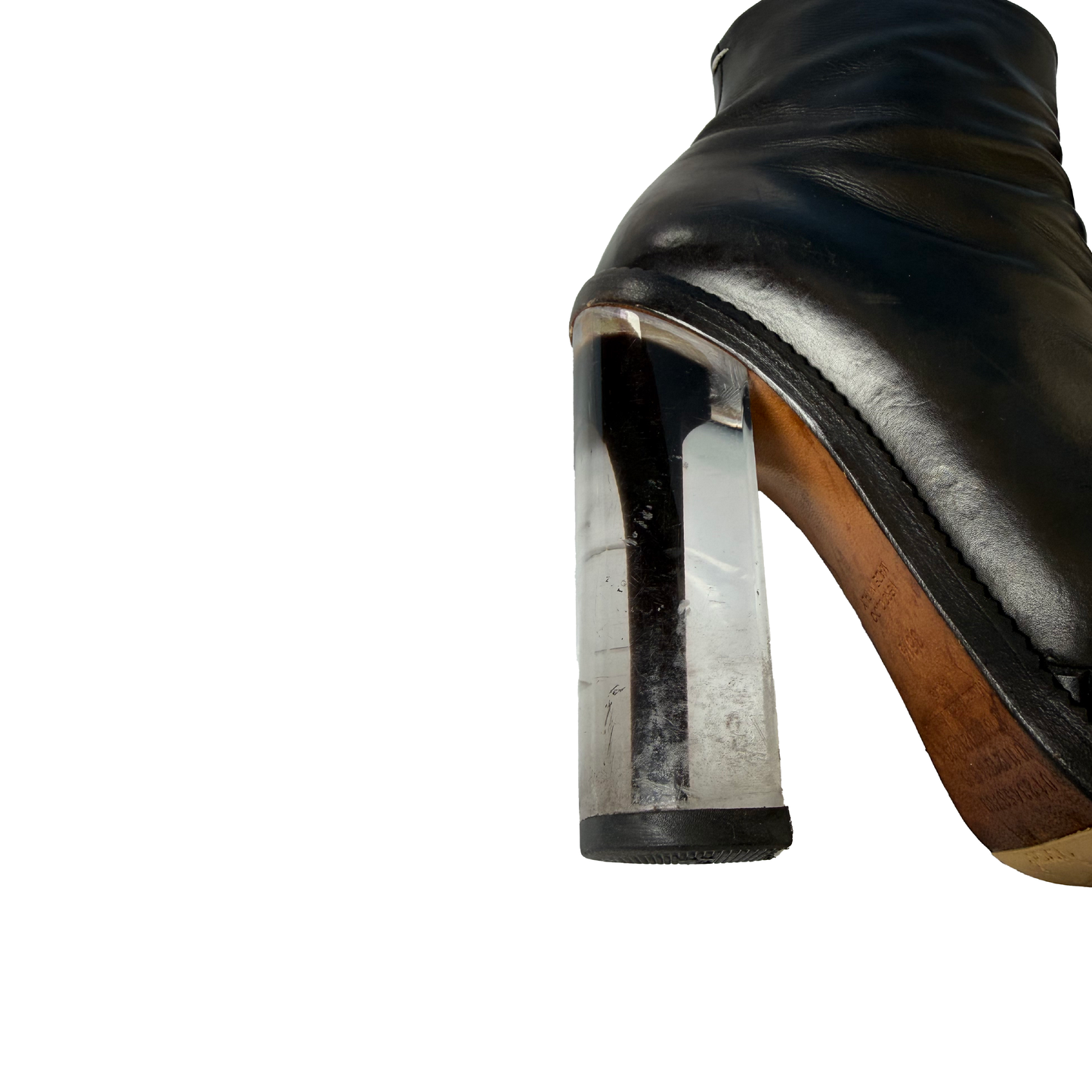 Maison Martin Margiela 2010s Plexiglass Heel Boots