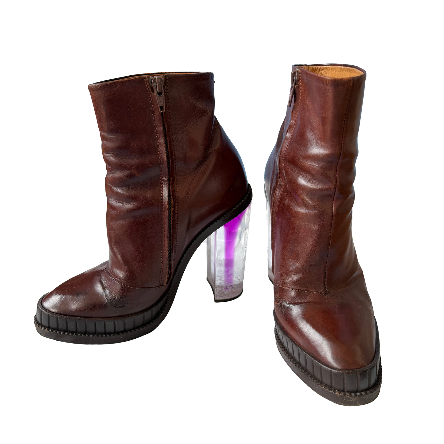 Maison Martin Margiela 2010s Plexiglass Heel Boots