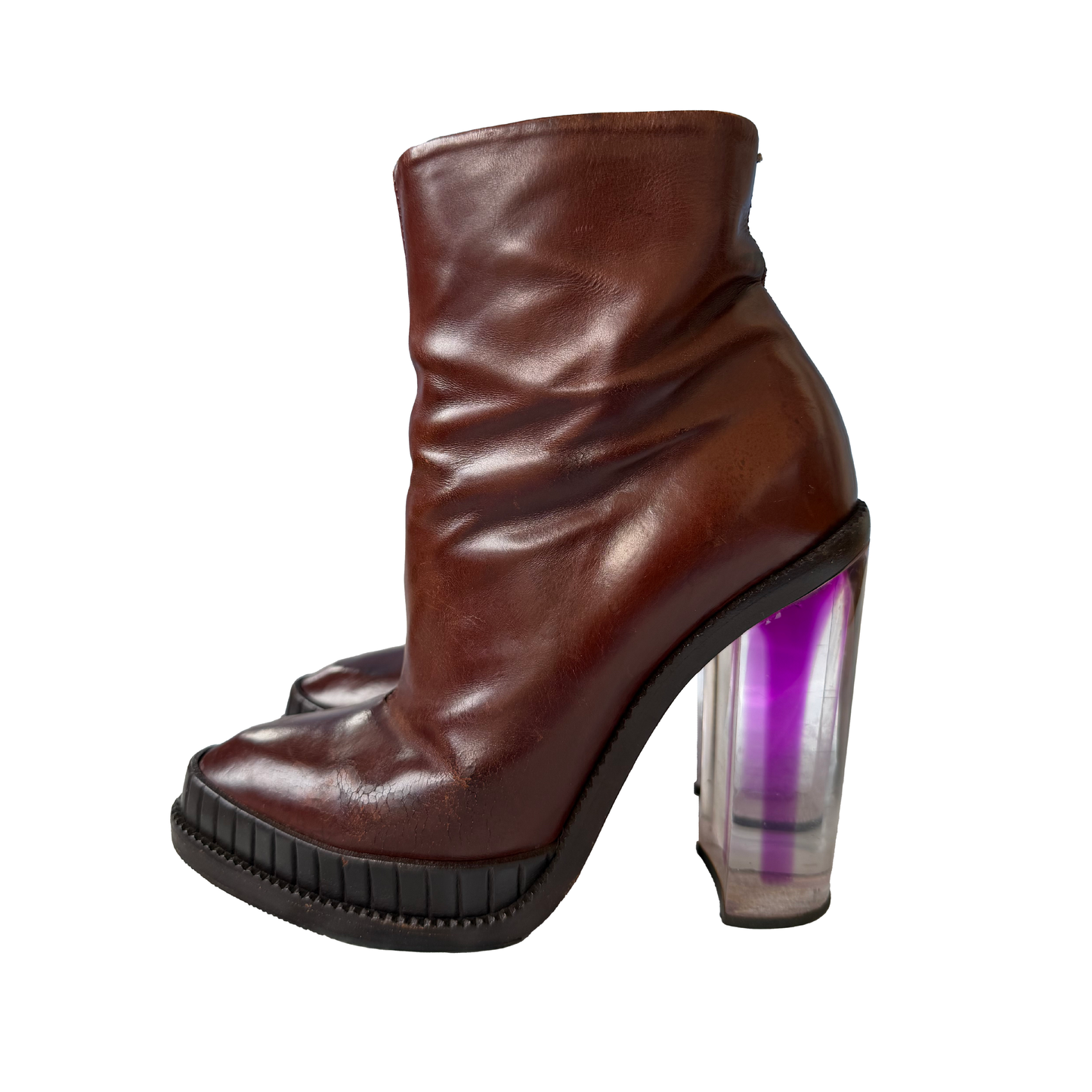 Maison Martin Margiela 2010s Plexiglass Heel Boots
