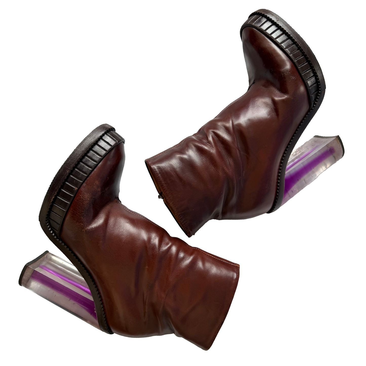 Maison Martin Margiela 2010s Plexiglass Heel Boots