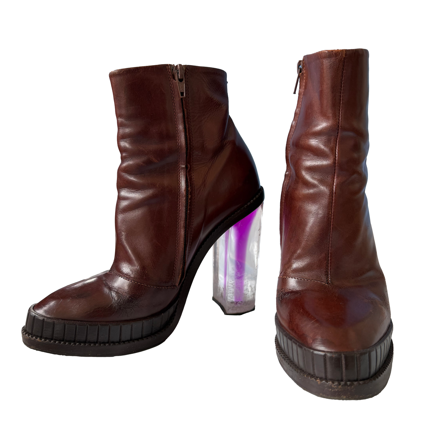 Maison Martin Margiela 2010s Plexiglass Heel Boots
