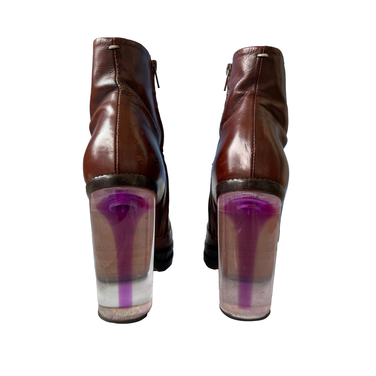 Maison Martin Margiela 2010s Plexiglass Heel Boots