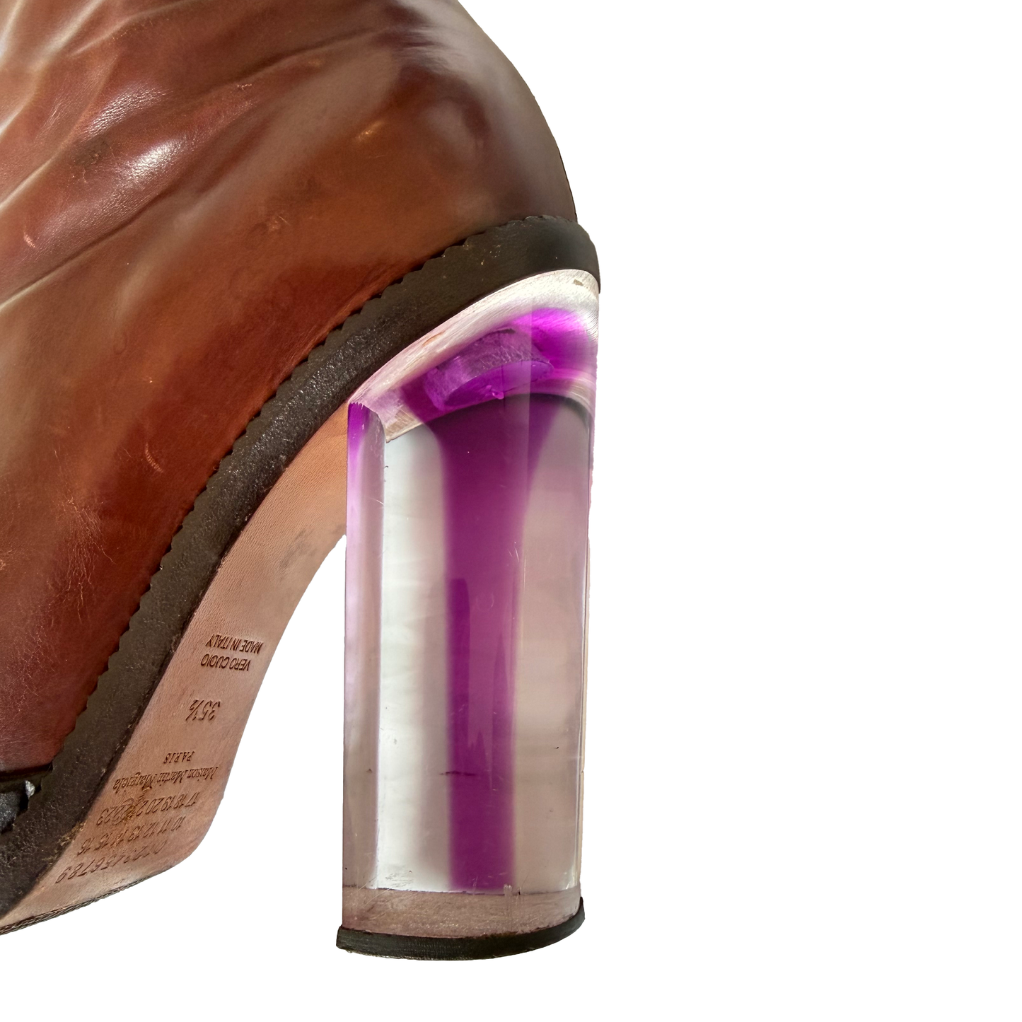 Maison Martin Margiela 2010s Plexiglass Heel Boots