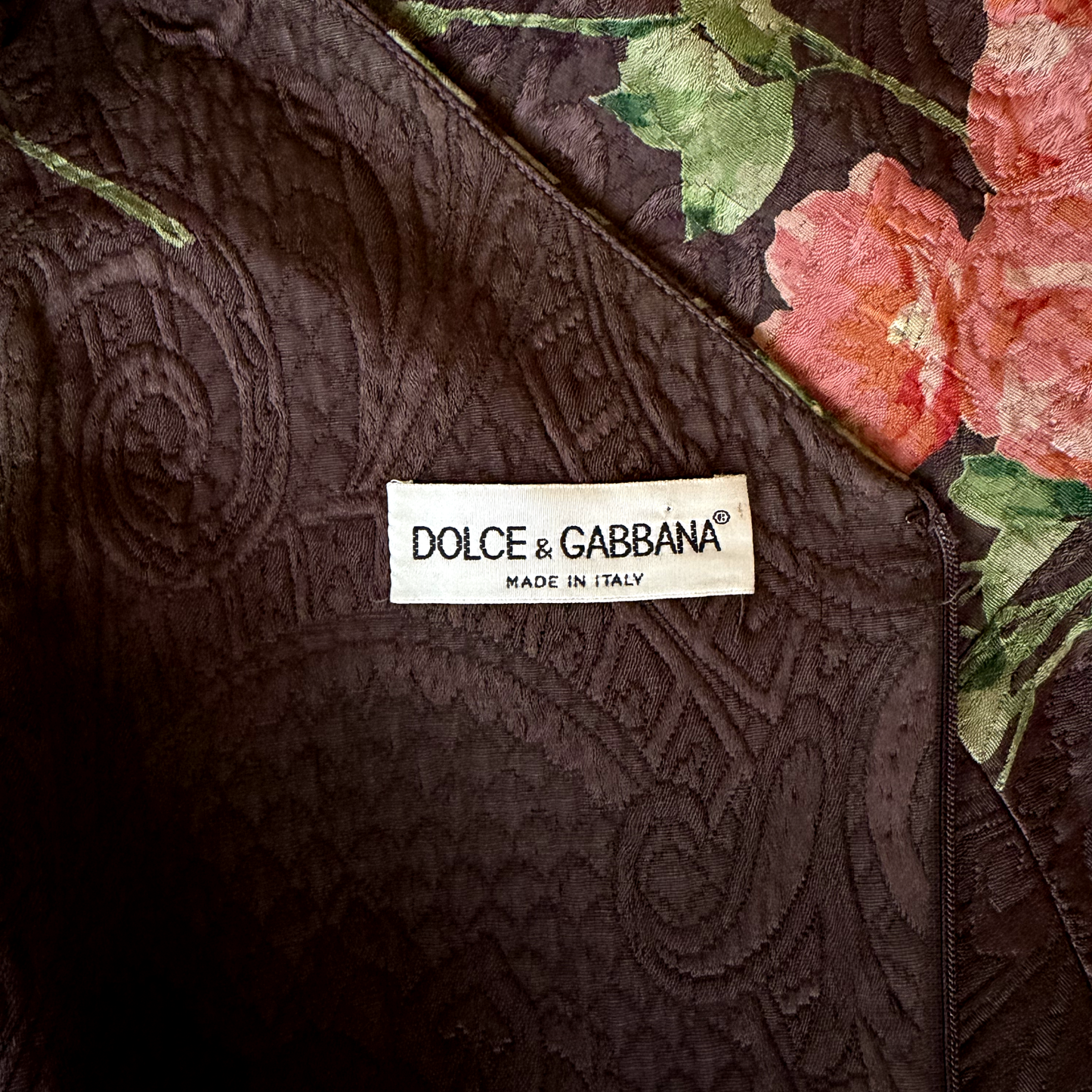 Dolce & Gabbana AW 1996 Floral Brocade Dress