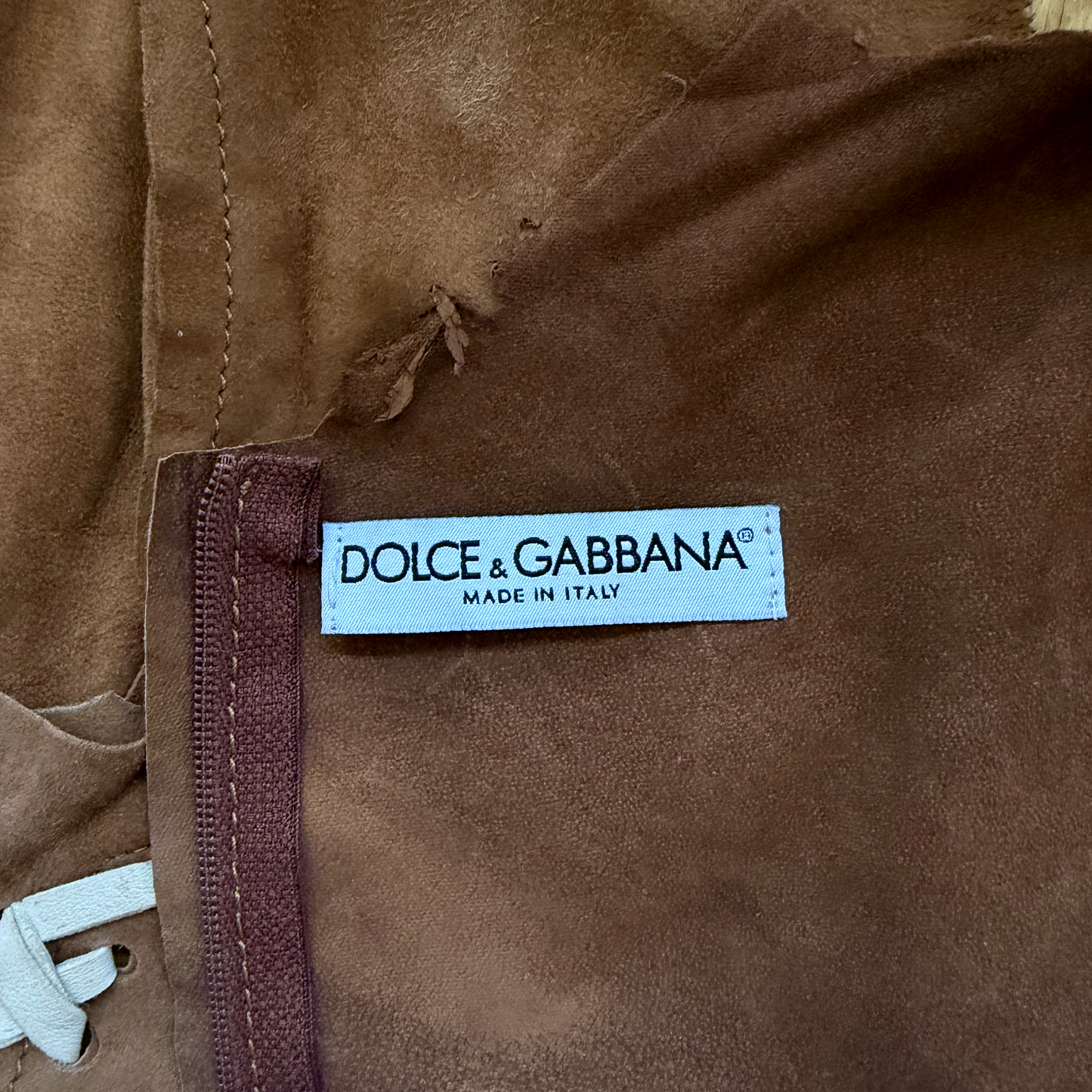 Dolce & Gabbana SS 2001 Suede Top
