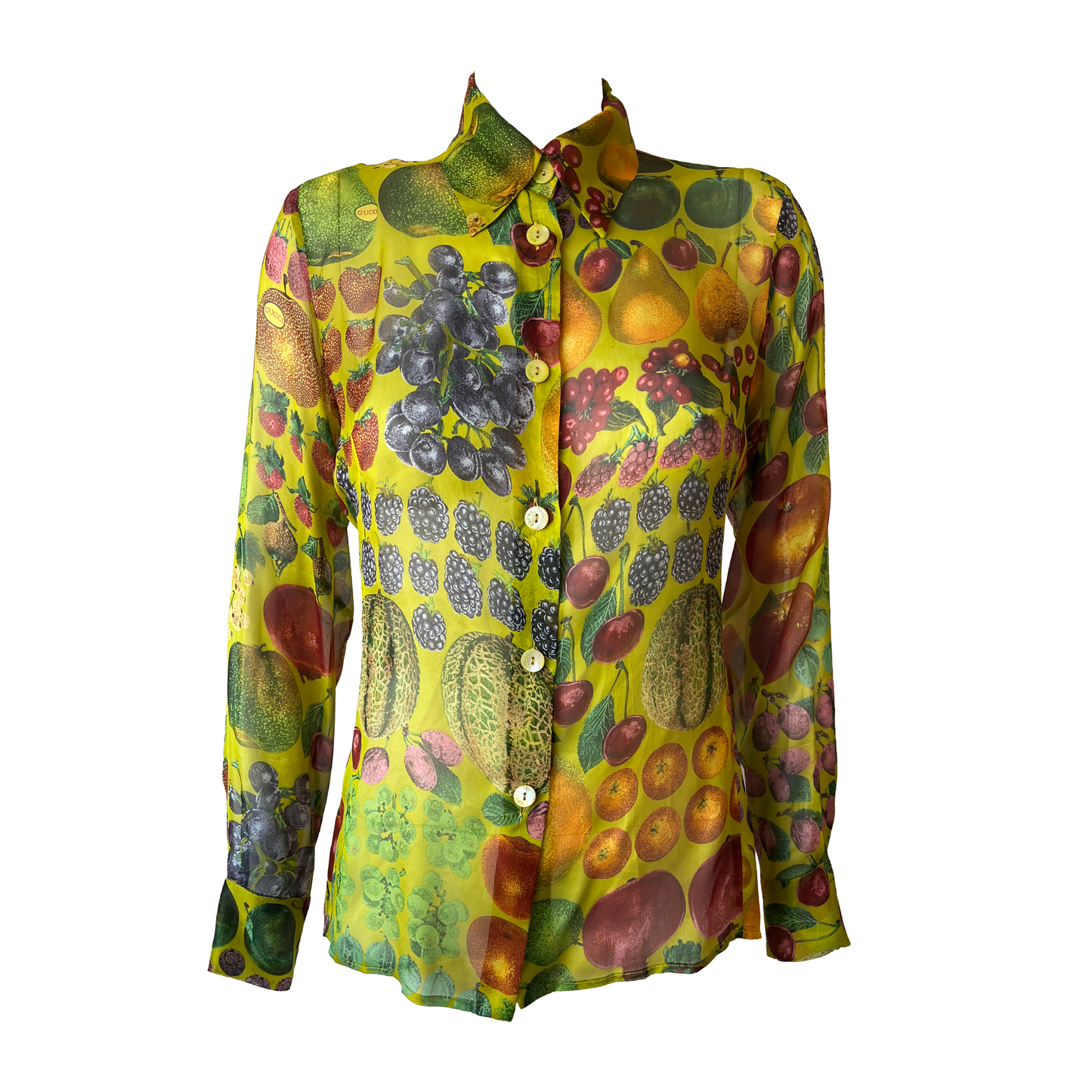 Gucci by Tom Ford SS 1996 Fruit Printed Silk Shirt