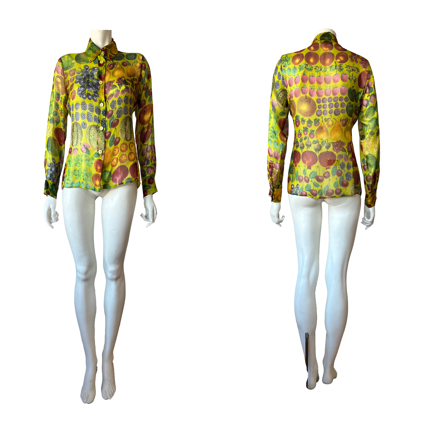 Gucci by Tom Ford SS 1996 Fruit Printed Silk Shirt