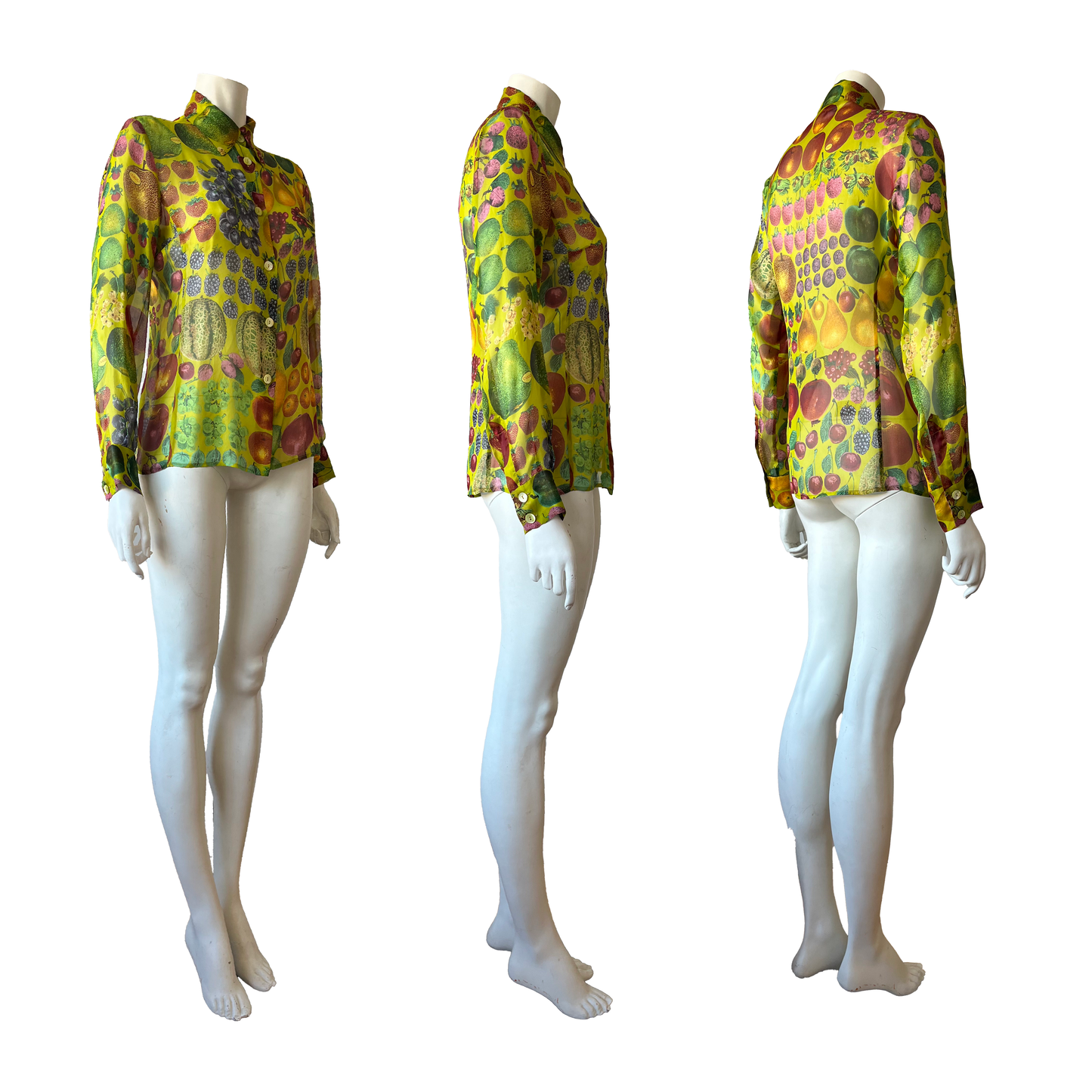 Gucci by Tom Ford SS 1996 Fruit Printed Silk Shirt