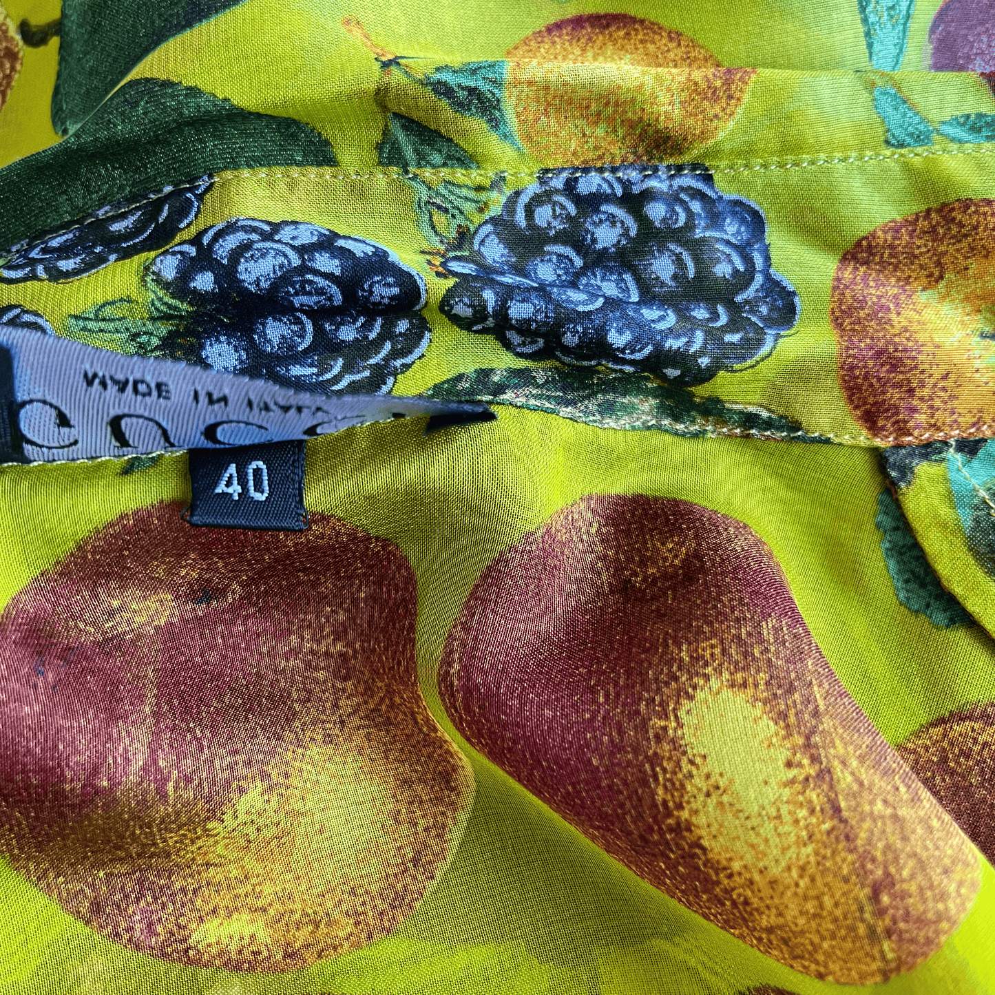 Gucci by Tom Ford SS 1996 Fruit Printed Silk Shirt