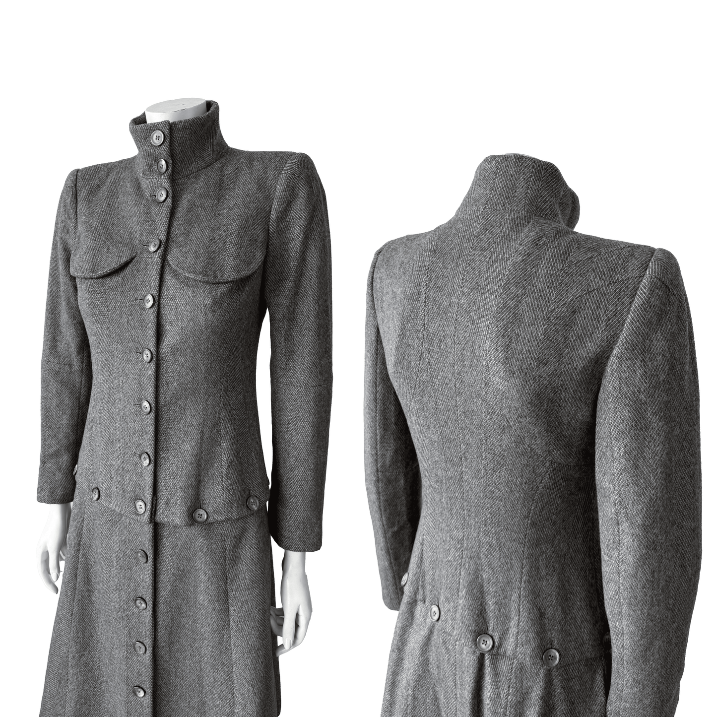 Alexander McQueen Cashmere Convertible Coat