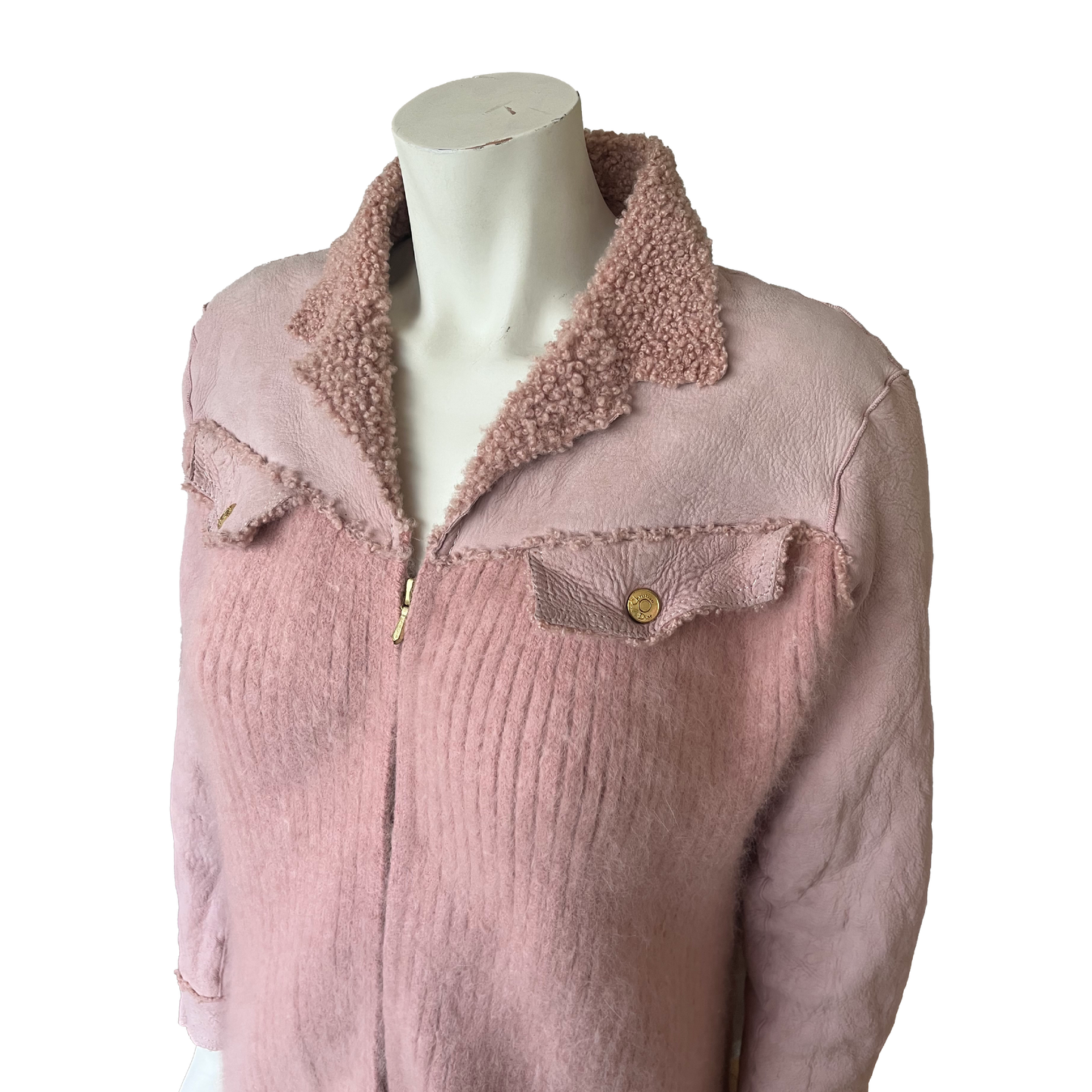 Christian Dior by John Galliano AW 2000 Pink Lamb & Angora Jacket