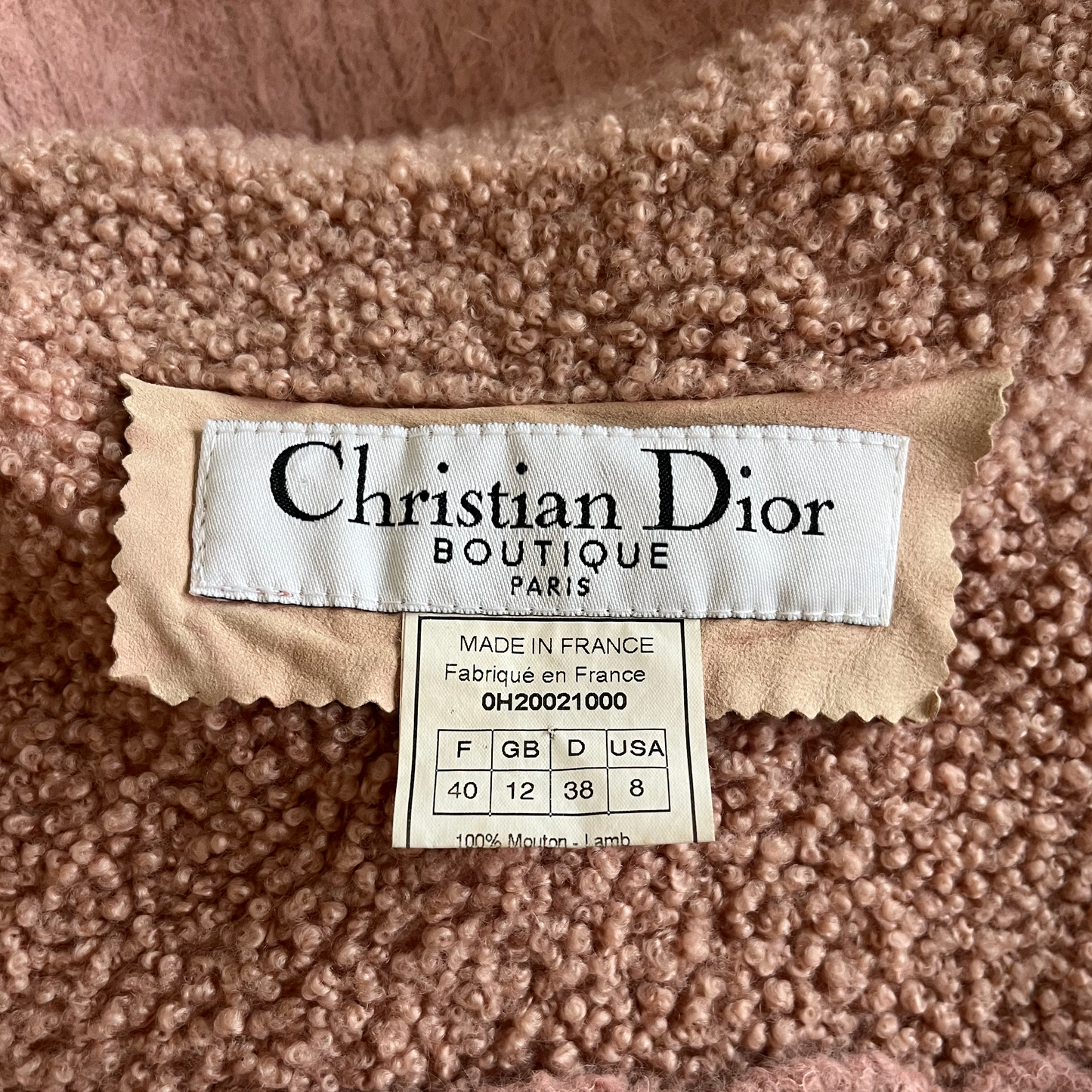 Christian Dior by John Galliano AW 2000 Pink Lamb & Angora Jacket