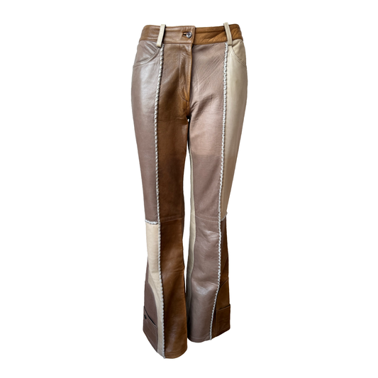 John Galliano 2002 Patchwork Leather Pants