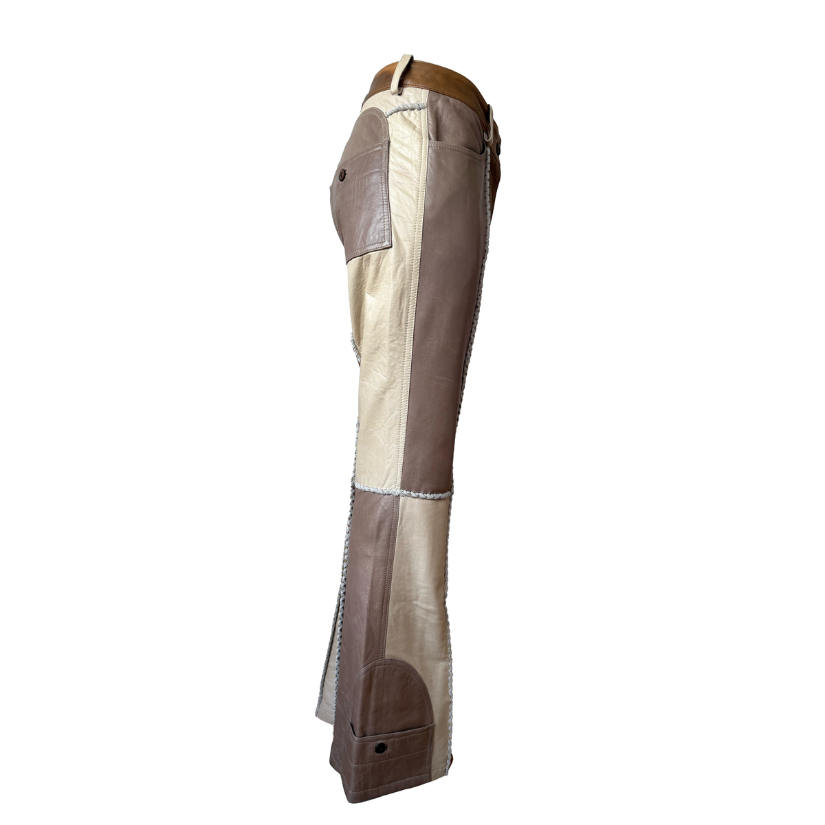 John Galliano 2002 Patchwork Leather Pants