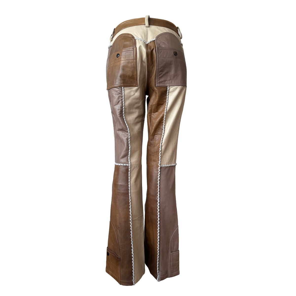 John Galliano 2002 Patchwork Leather Pants