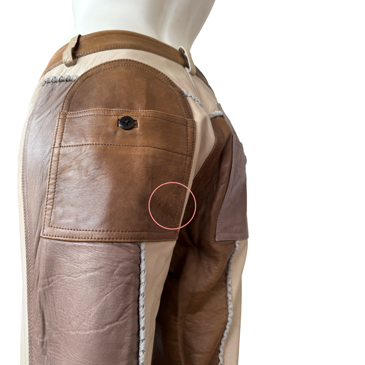 John Galliano 2002 Patchwork Leather Pants
