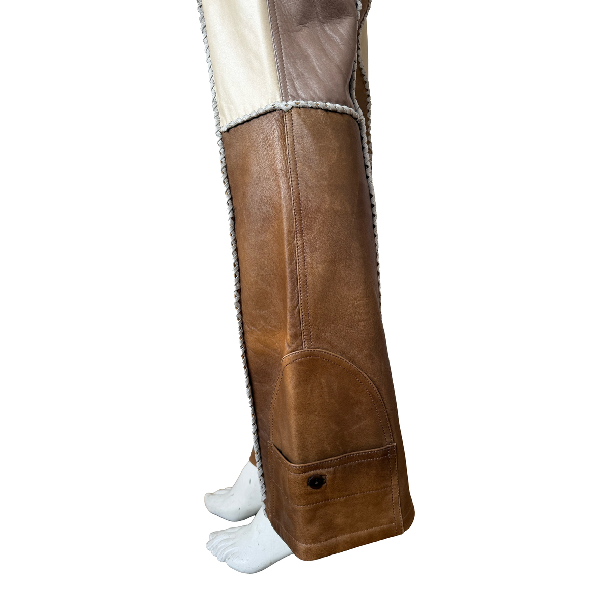 John Galliano 2002 Patchwork Leather Pants