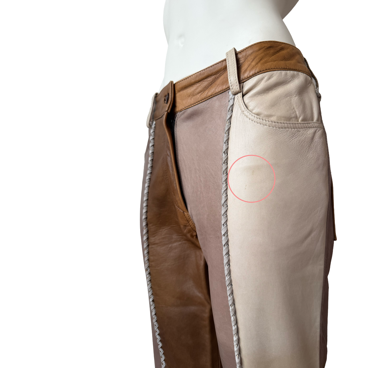 John Galliano 2002 Patchwork Leather Pants