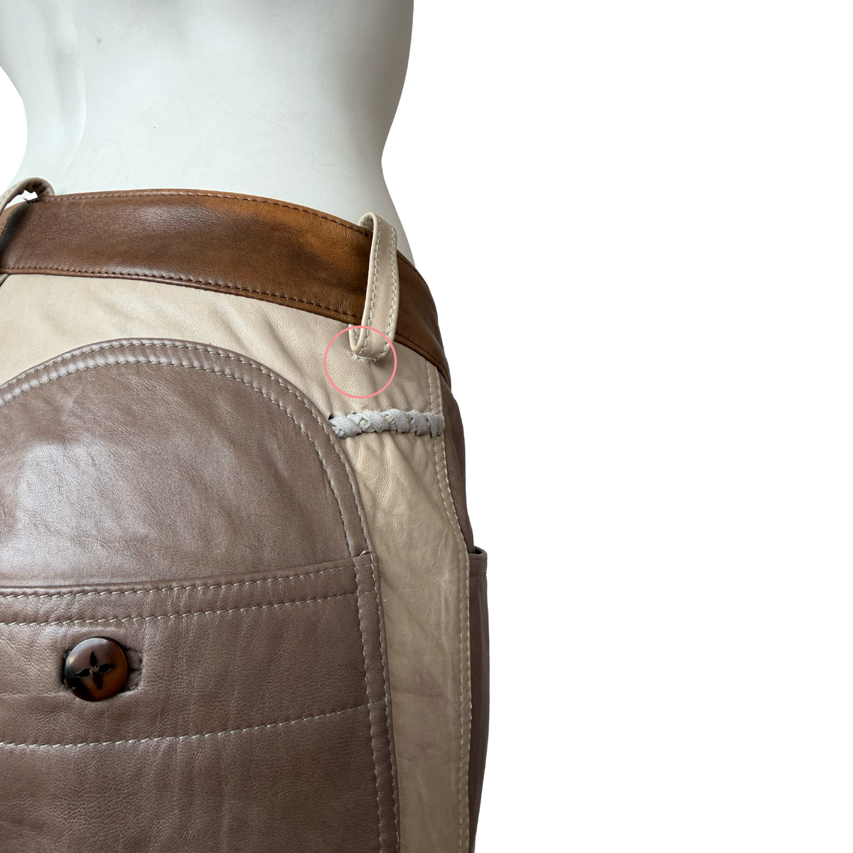John Galliano 2002 Patchwork Leather Pants