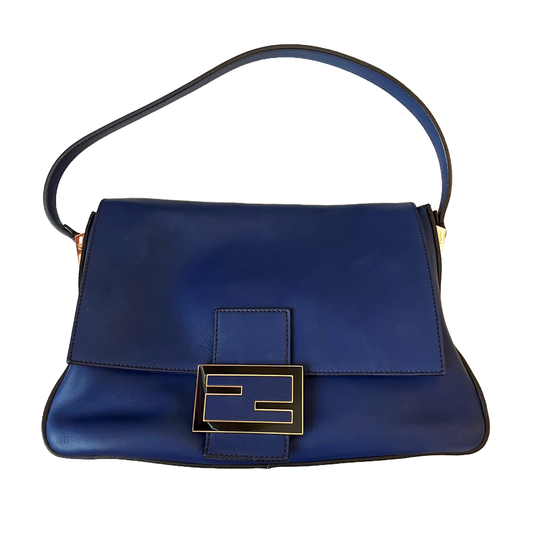 Fendi Blue Maxi Baguette Bag