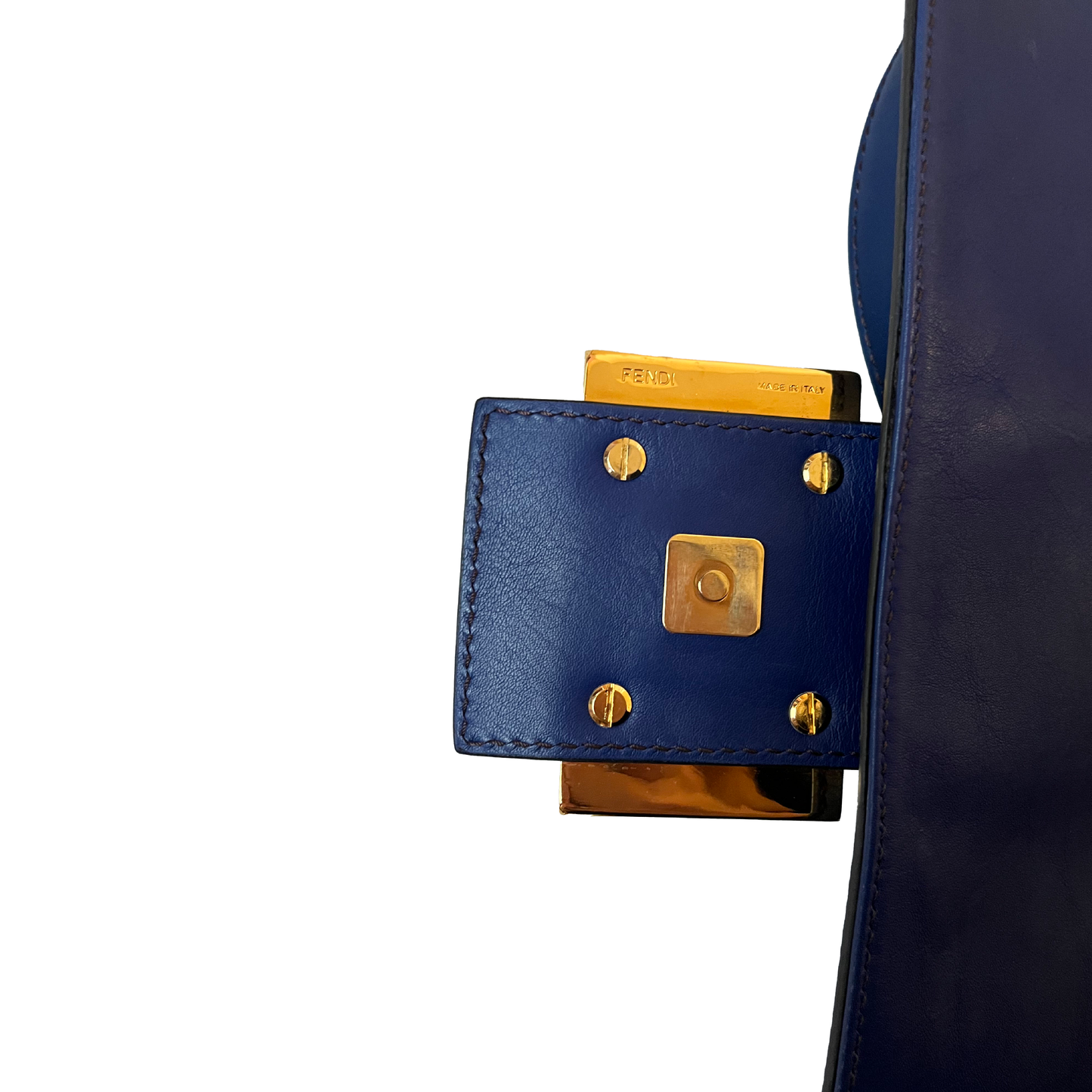 Fendi Blue Maxi Baguette Bag