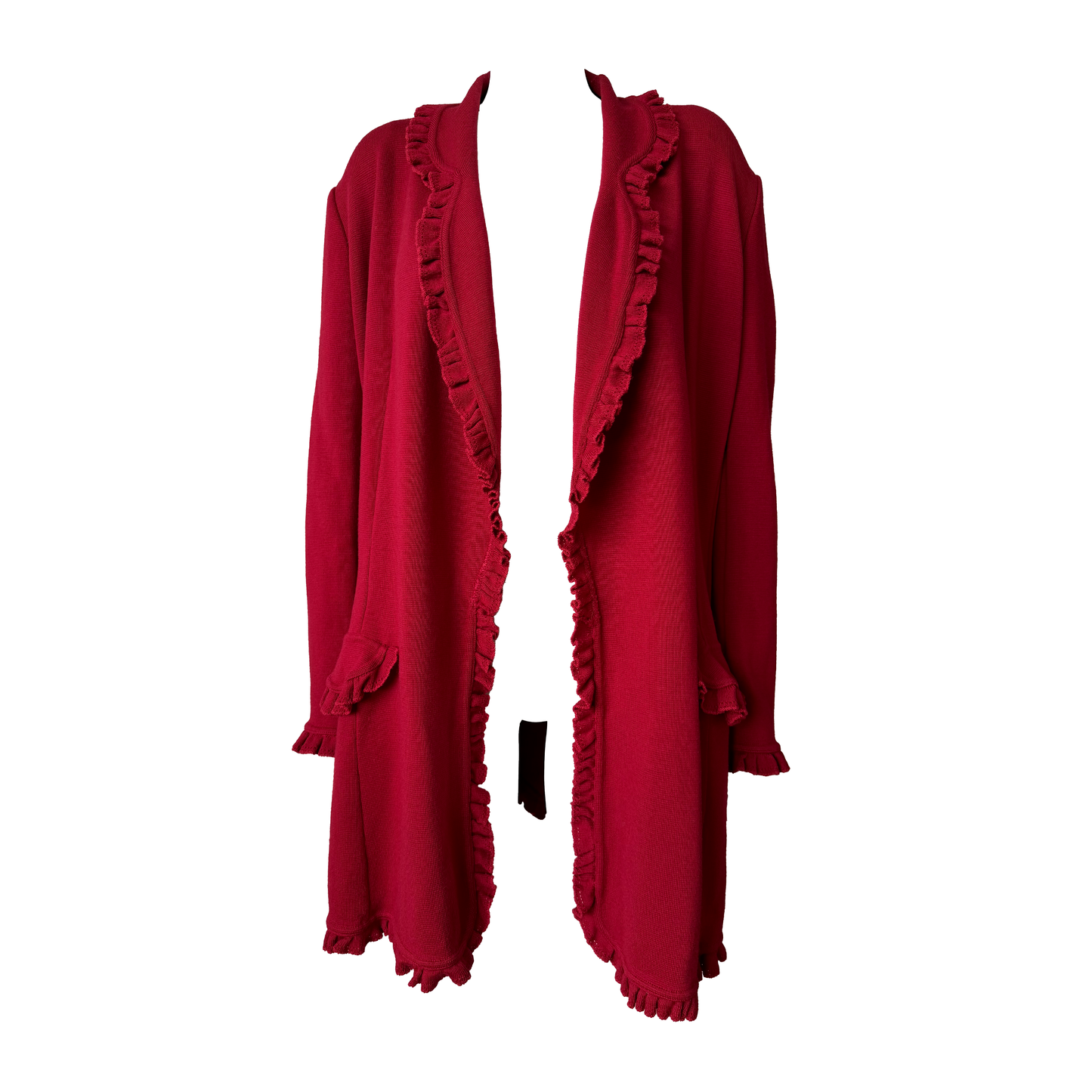 Givenchy by John Galliano AW 1996 Belted Ruffled Cardi-Coat