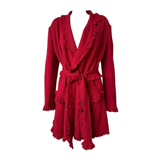 Givenchy by John Galliano AW 1996 Belted Ruffled Cardi-Coat