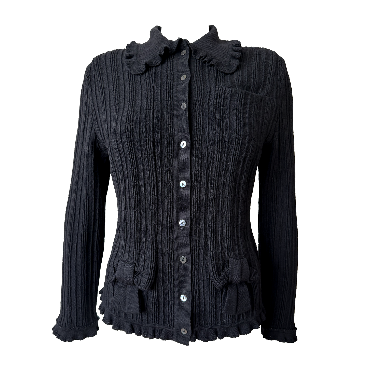 Givenchy by John Galliano AW 1996 Bow Ribbed Cardigan