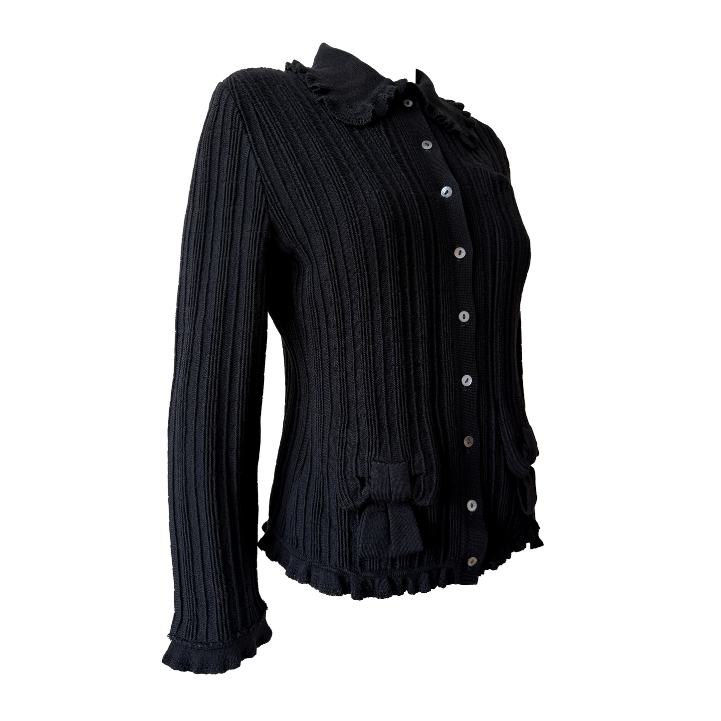Givenchy by John Galliano AW 1996 Bow Ribbed Cardigan