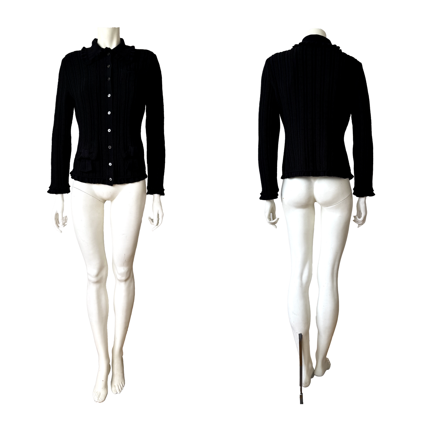Givenchy by John Galliano AW 1996 Bow Ribbed Cardigan