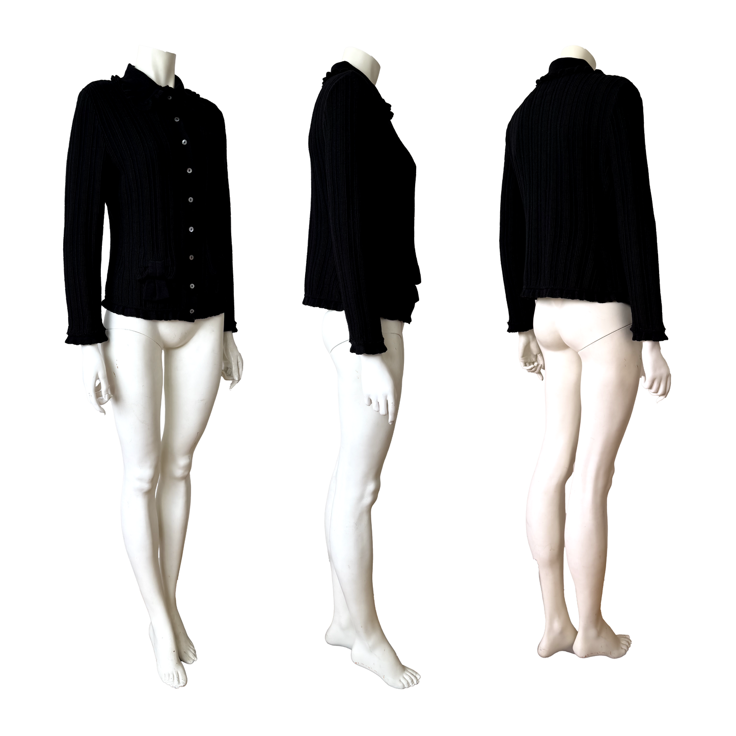 Givenchy by John Galliano AW 1996 Bow Ribbed Cardigan