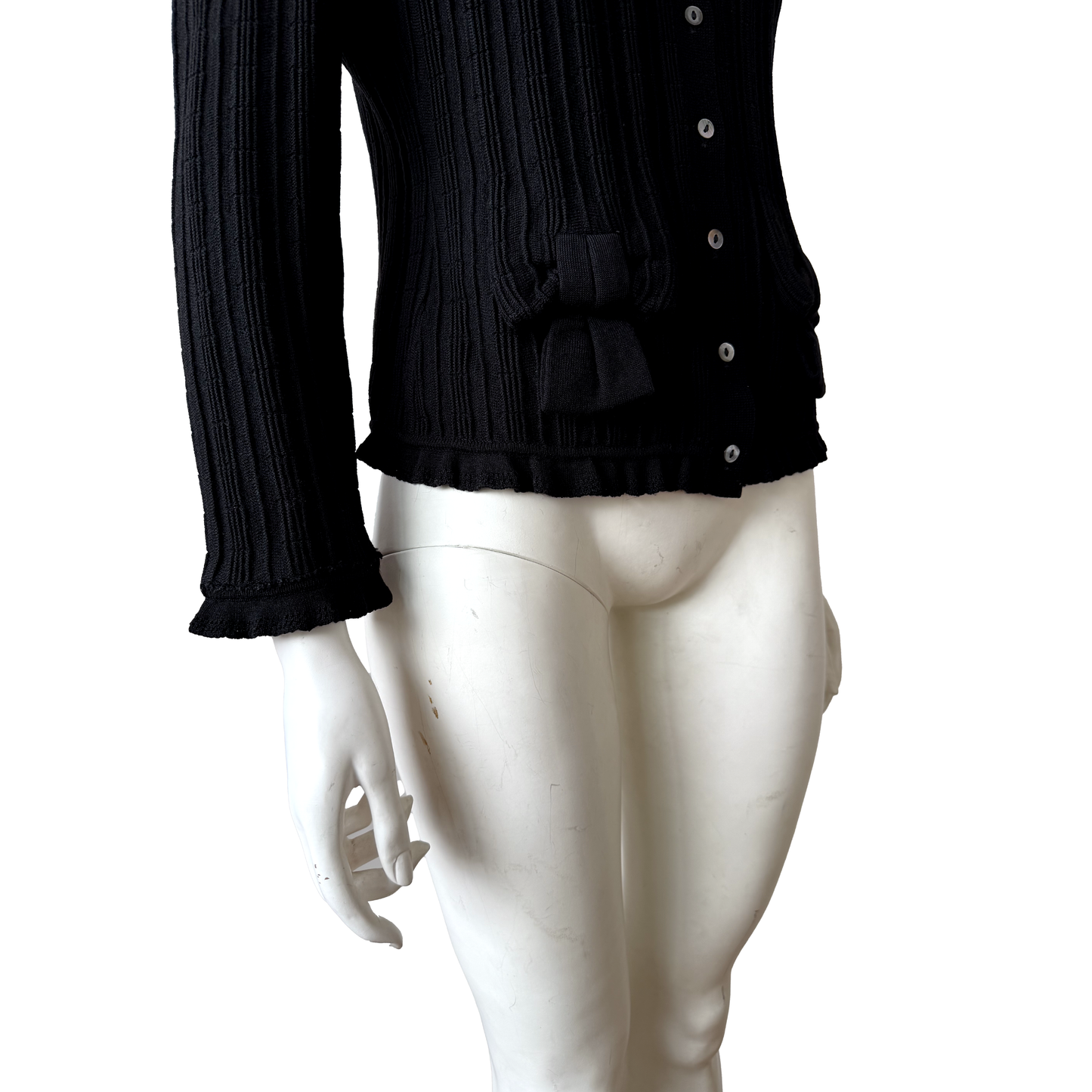 Givenchy by John Galliano AW 1996 Bow Ribbed Cardigan