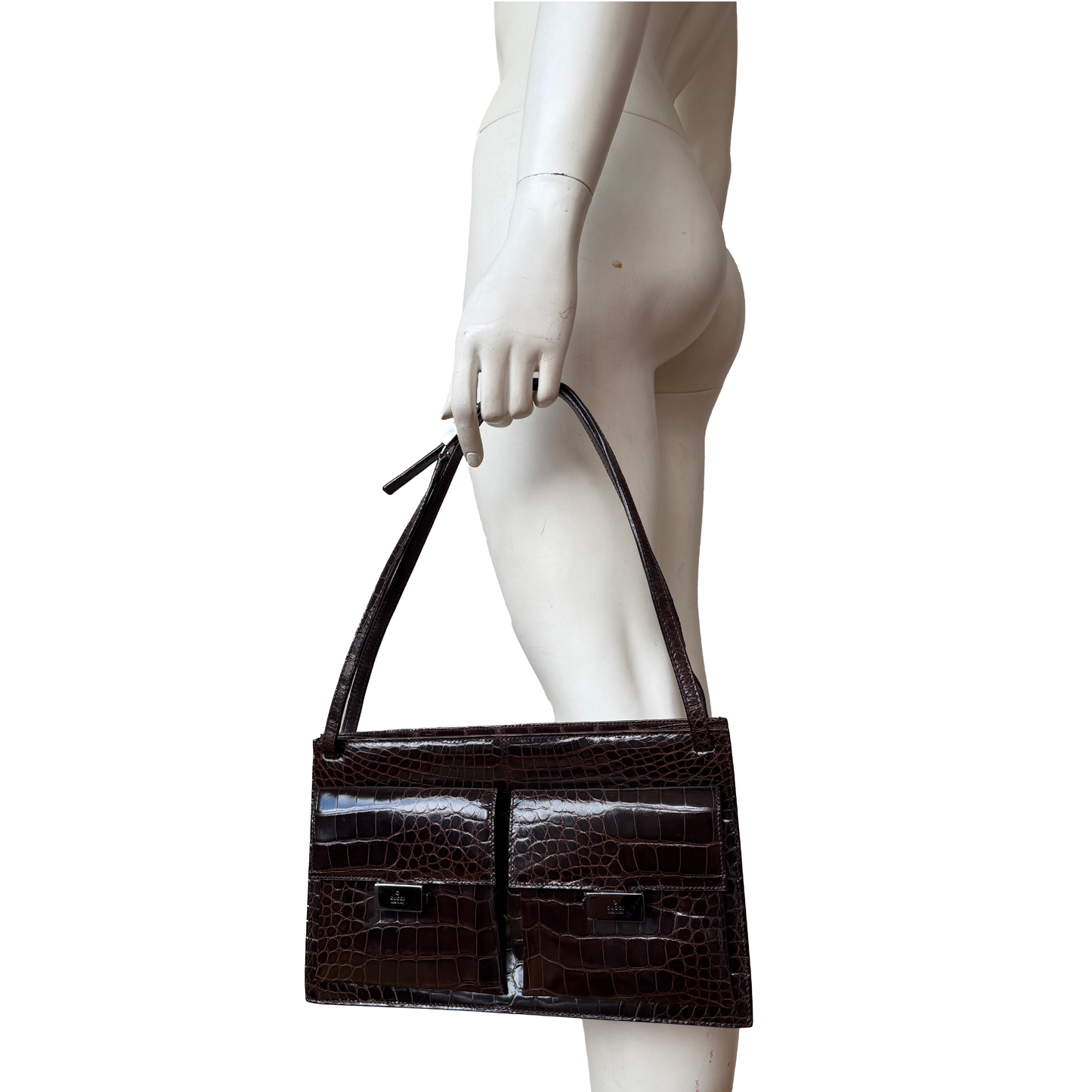 Gucci by Tom Ford Crocodile Shoulder Bag