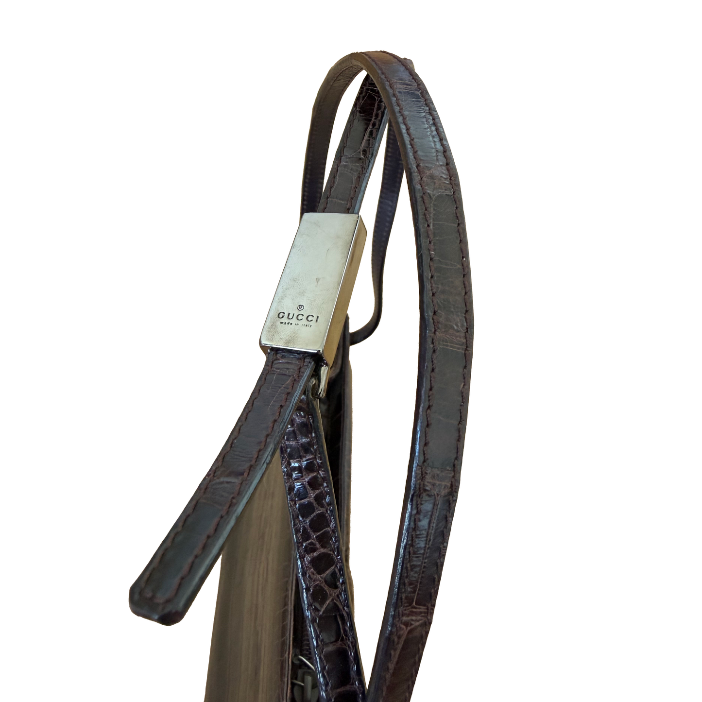 Gucci by Tom Ford Crocodile Shoulder Bag