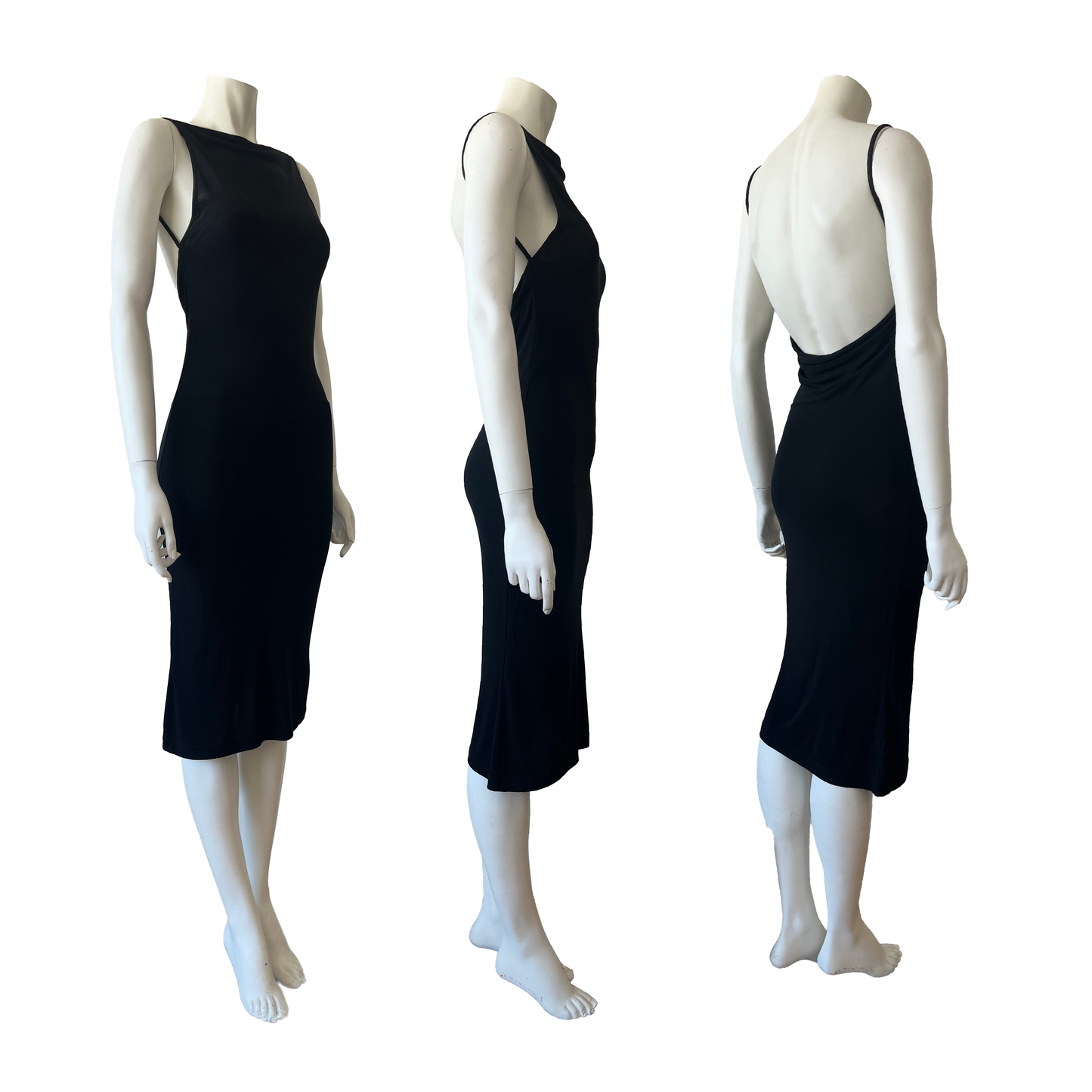 Yves Saint Laurent Rive Gauche 90s Black Dress