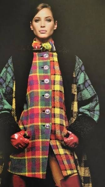 Gianni Versace AW 1991 Plaid Coat