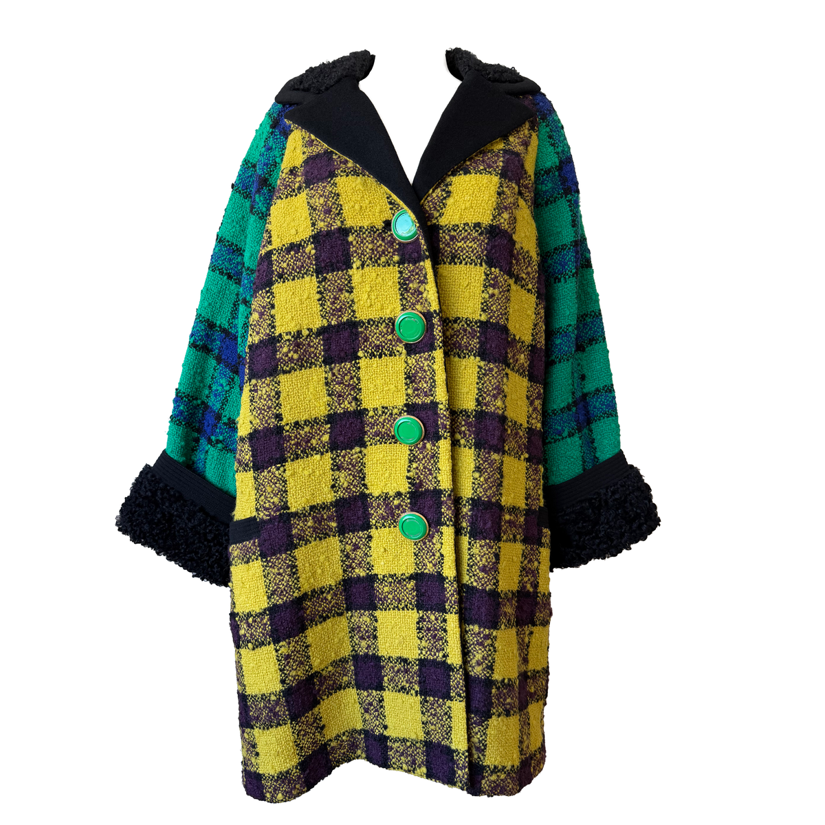 Gianni Versace AW 1991 Plaid Coat