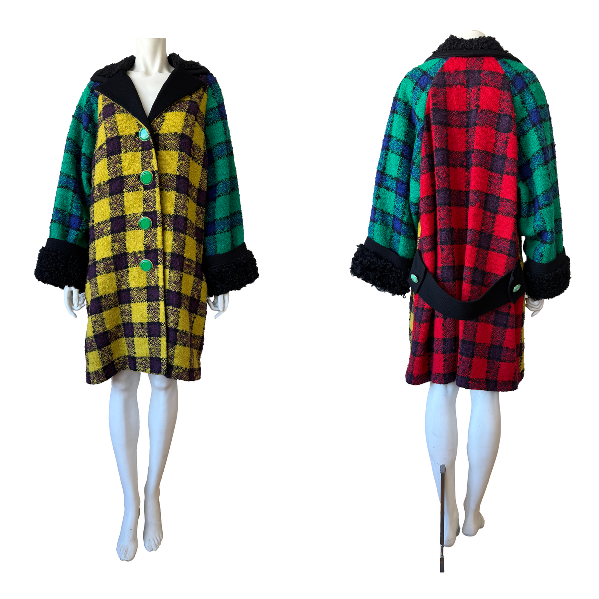 Gianni Versace AW 1991 Plaid Coat