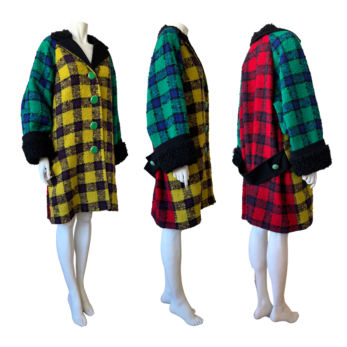 Gianni Versace AW 1991 Plaid Coat