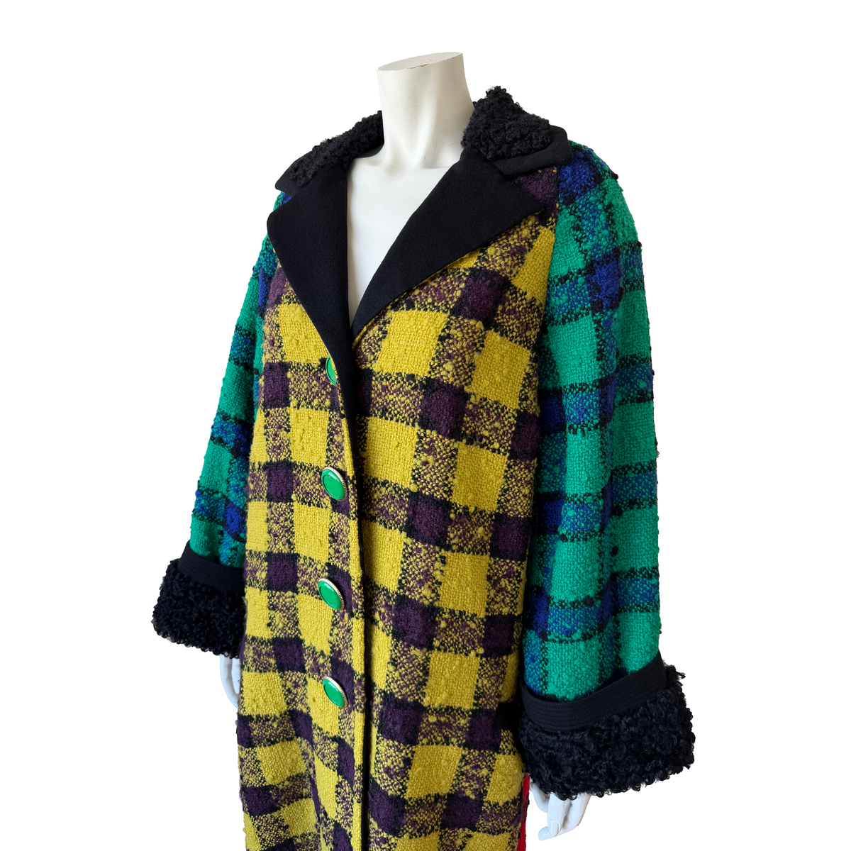 Gianni Versace AW 1991 Plaid Coat