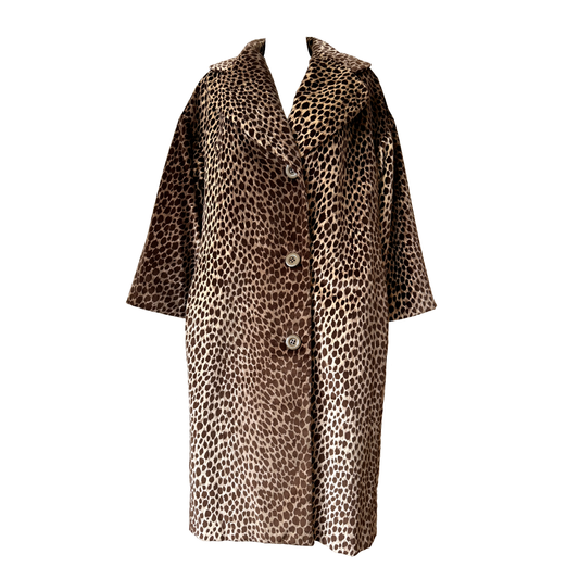 Dolce & Gabbana AW 1996 Leopard Printed Velvet Coat
