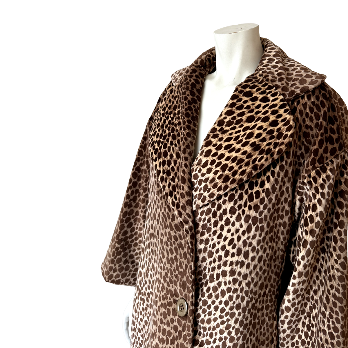 Dolce & Gabbana AW 1996 Leopard Printed Velvet Coat