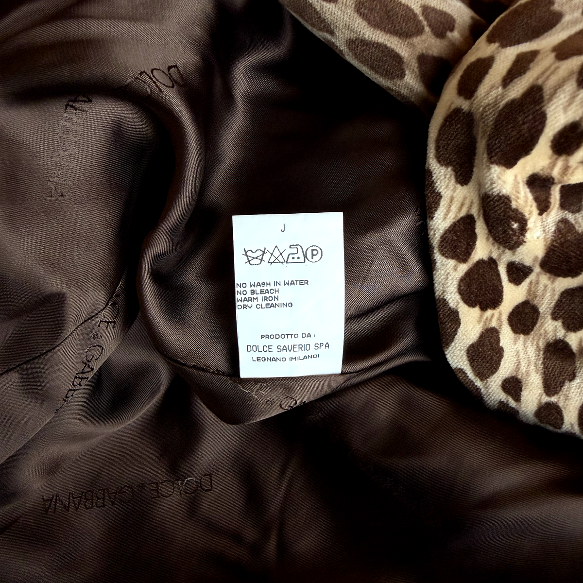Dolce & Gabbana AW 1996 Leopard Printed Velvet Coat
