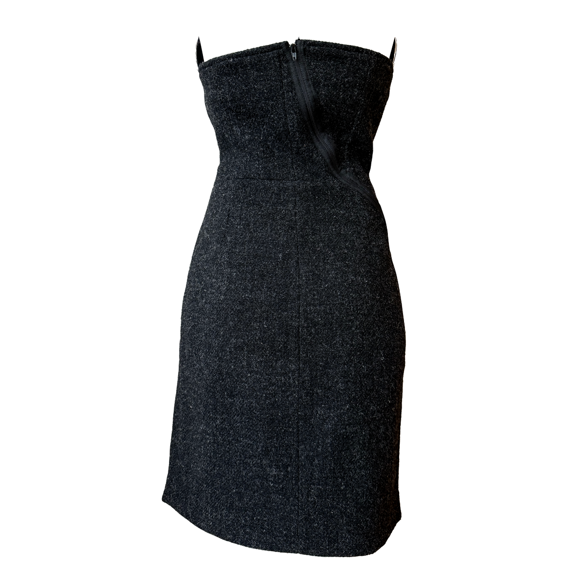 Jean Colonna AW 1998 Feather Trim Strapless Dress