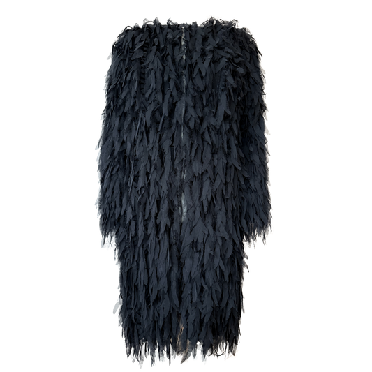 Balenciaga Silk Feather Coat