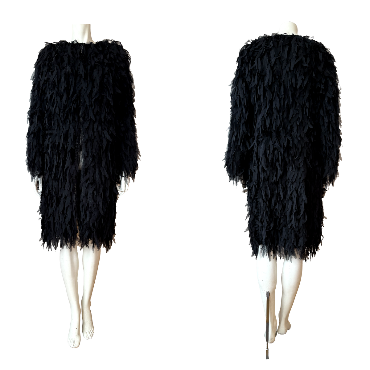 Balenciaga Silk Feather Coat