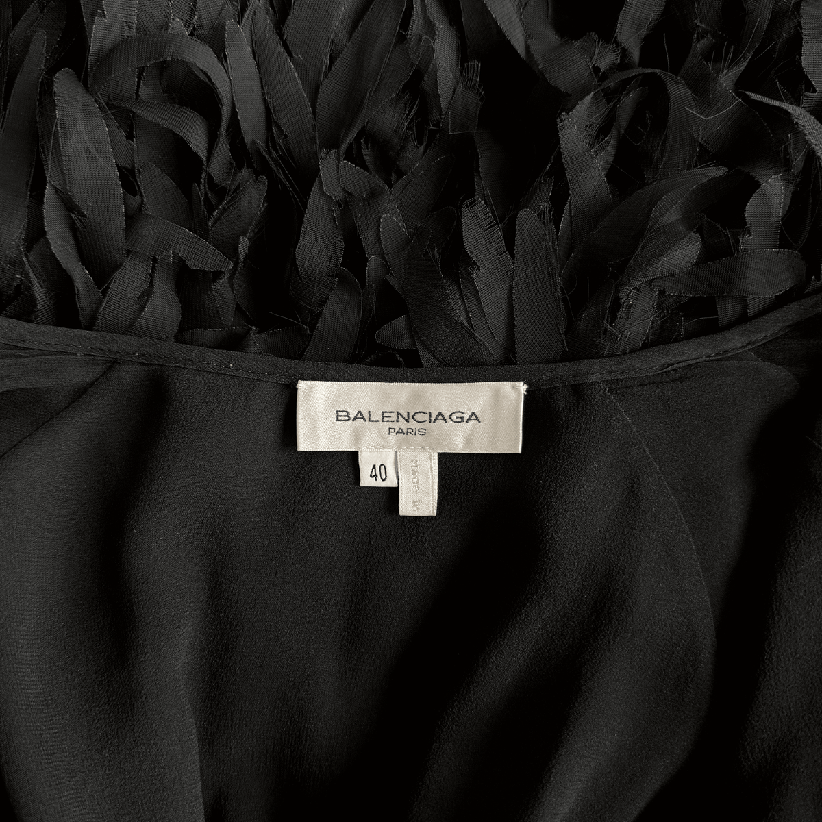Balenciaga Silk Feather Coat