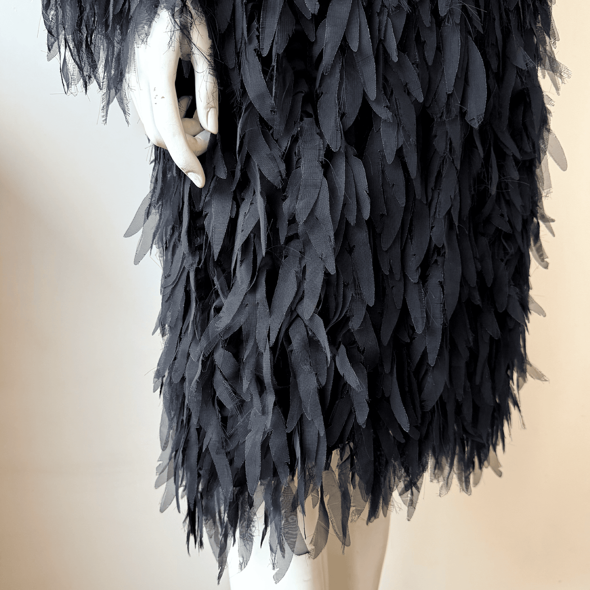Balenciaga Silk Feather Coat